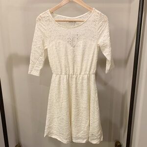 COTTON ON Sweetheart Eyelet Lace Dress White - Small